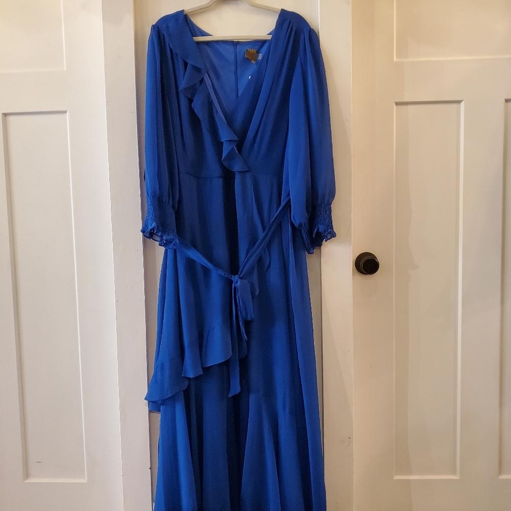 Taylor blue maxi dress size 20W